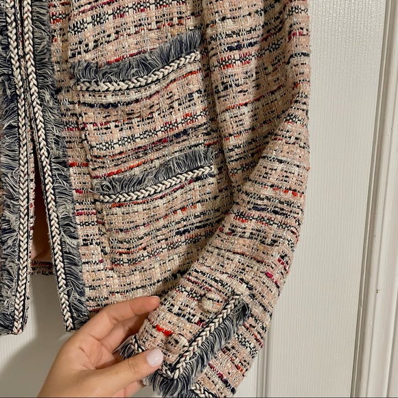 Tweed Jacket in Pink Womens Size XS 525 America - Picture 6 of 14